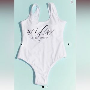 Wife of the party one piece swim suit